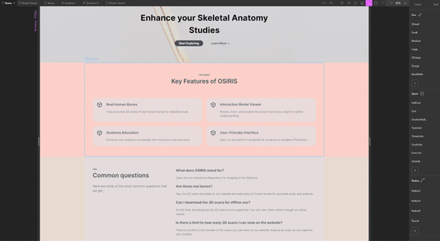 Teleporthq web design interface